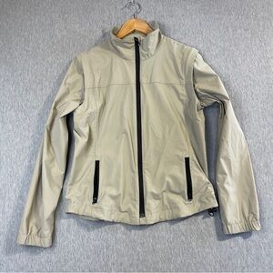 Tilley Convertible Nylon Jacket Women’s Medium Beige Vest Full Zip Hiking Travel